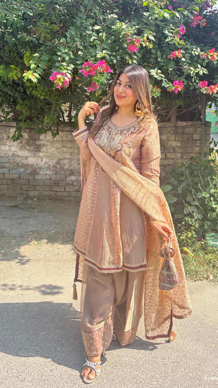 "Bushra"-festive three piece set