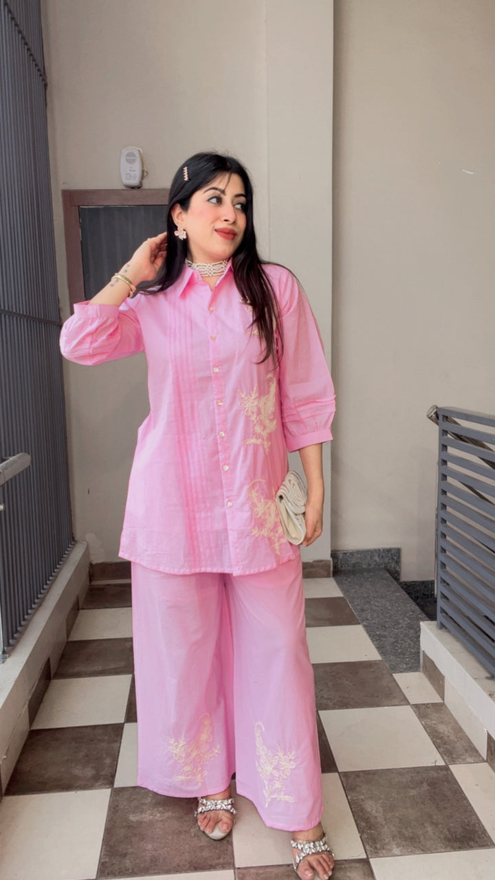"ZOHA"-PASTEL PINK  SUMMER CO-ORD