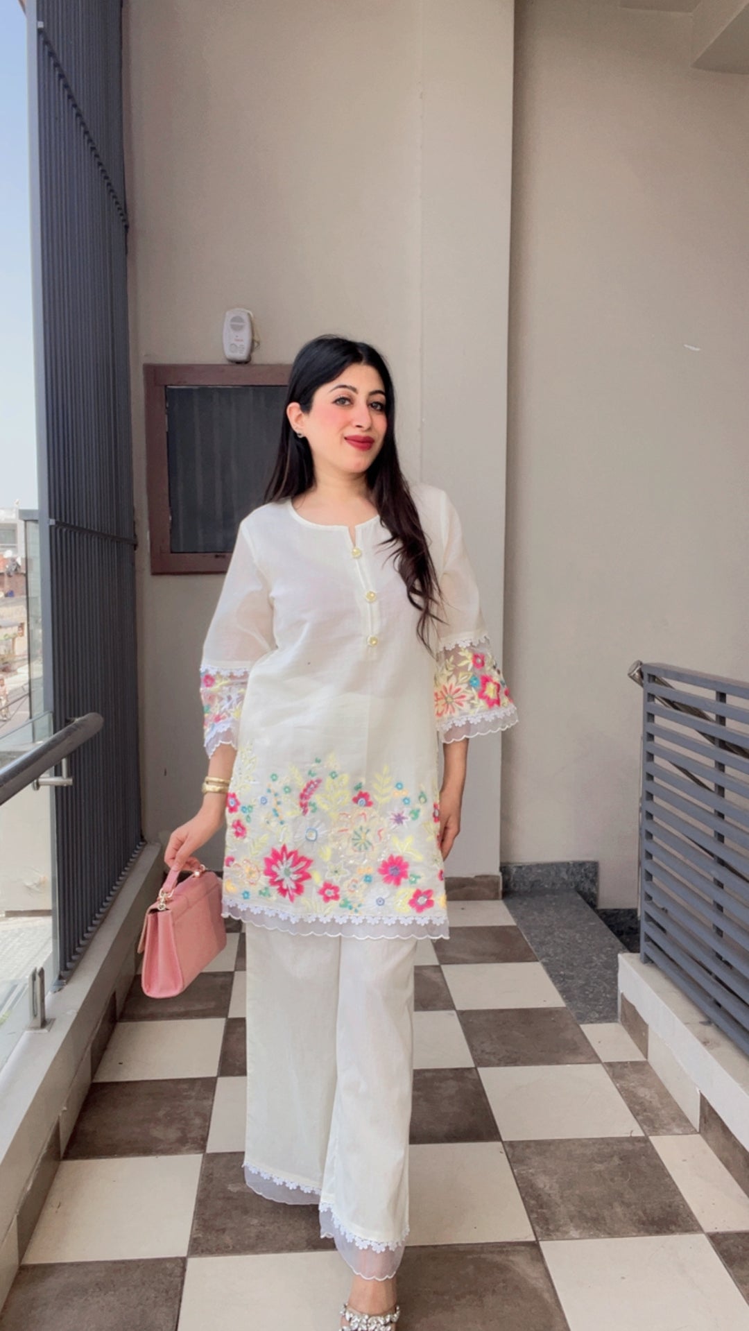 "ELLY"-Floral Embroidered Co ord Set