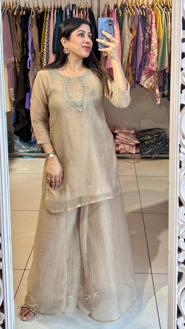 "rutba"-festive embellished two piece set