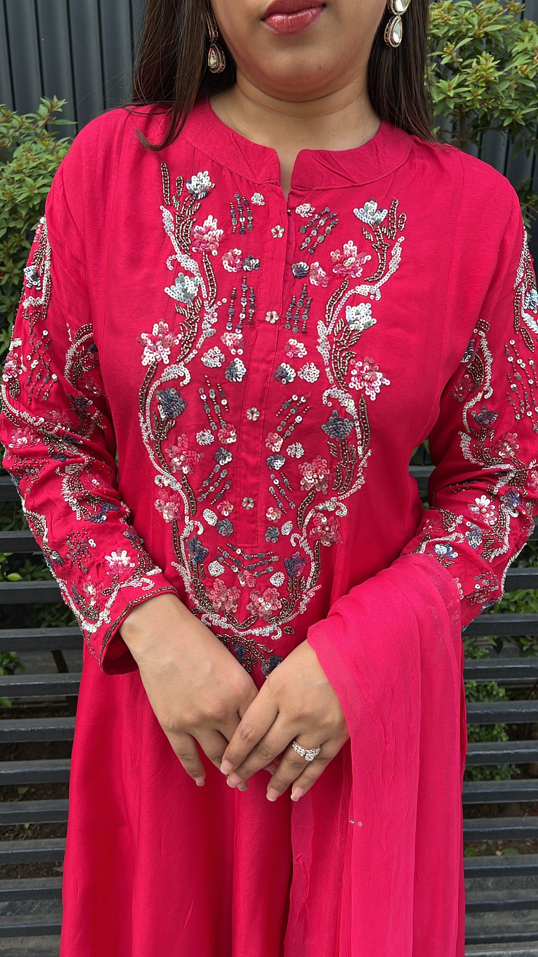 "ROSHNI"-ANARKALI THREE PIECE SUIT SET