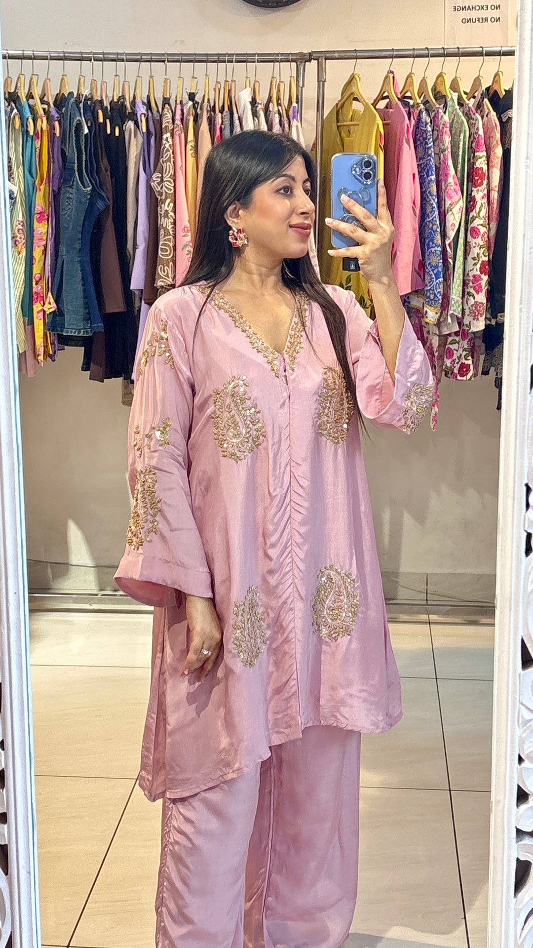 "kunava"-EMBELLISHED TWO PIECE SET