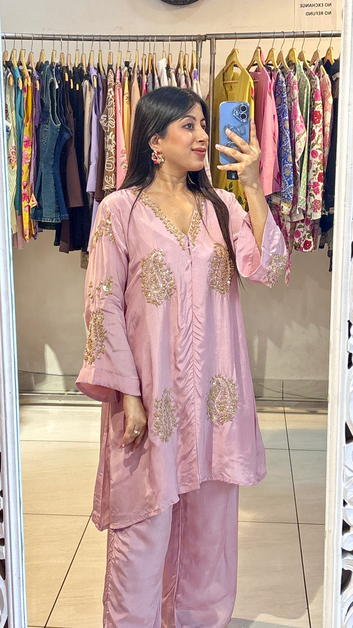 "kunava"-EMBELLISHED TWO PIECE SET