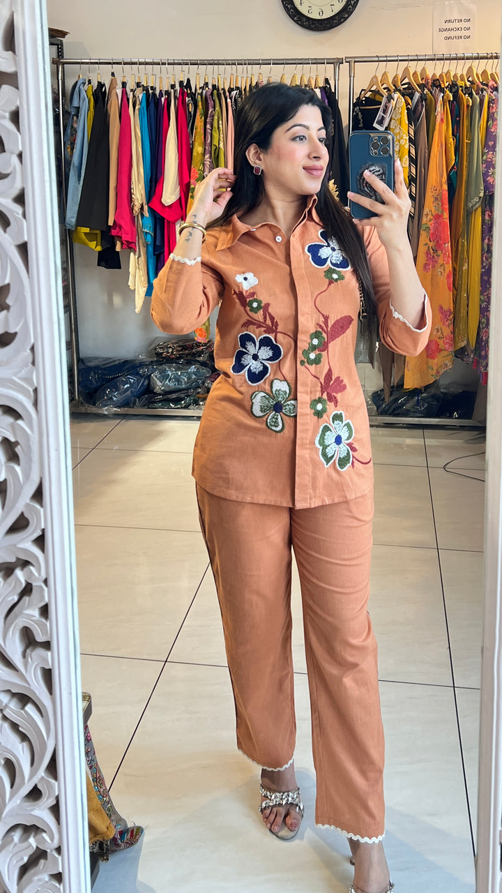 "SAFA"-FLORAL EMBROIDERY CO-ORD