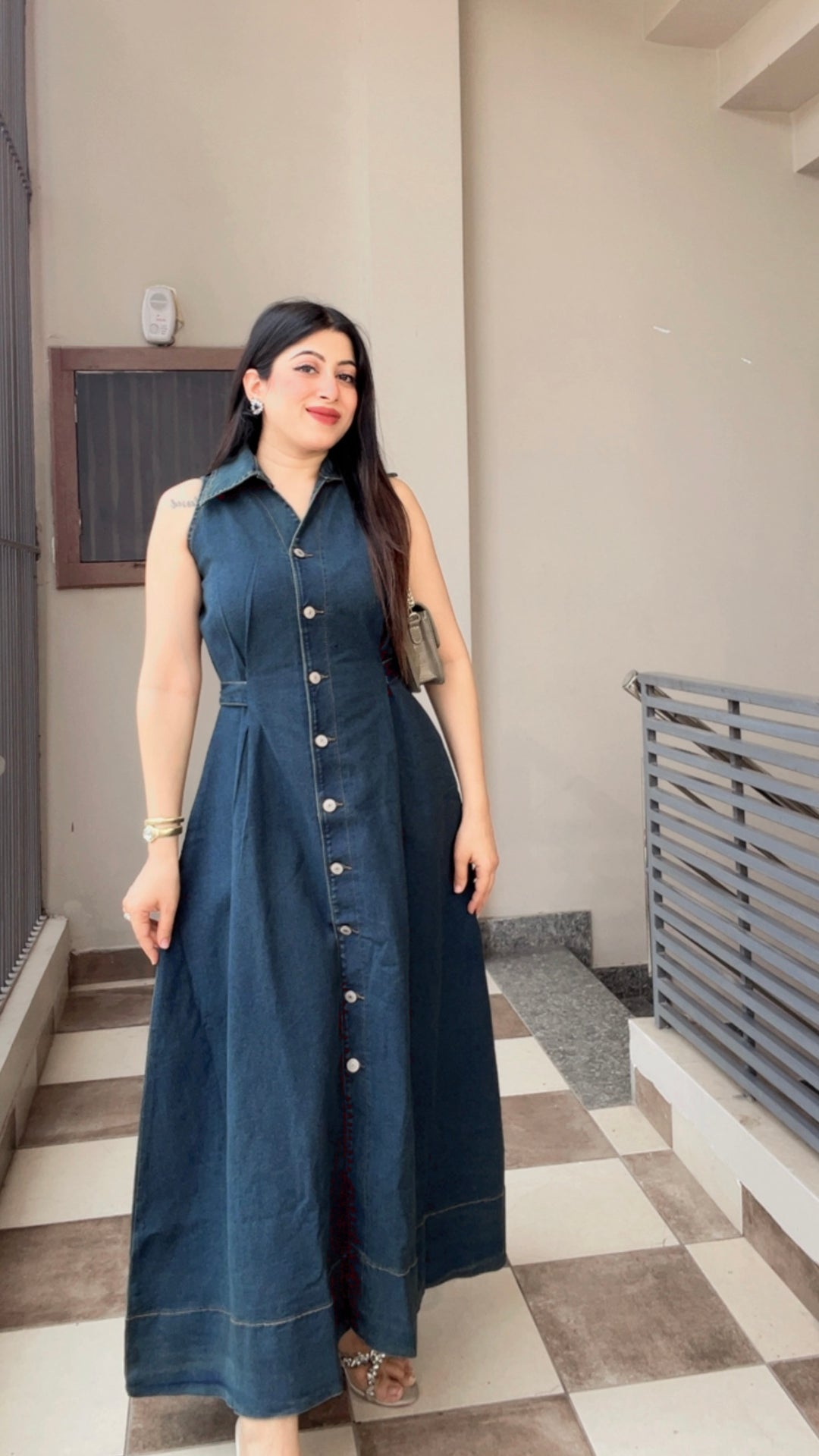 "ZYNA"-DENIM DRESS