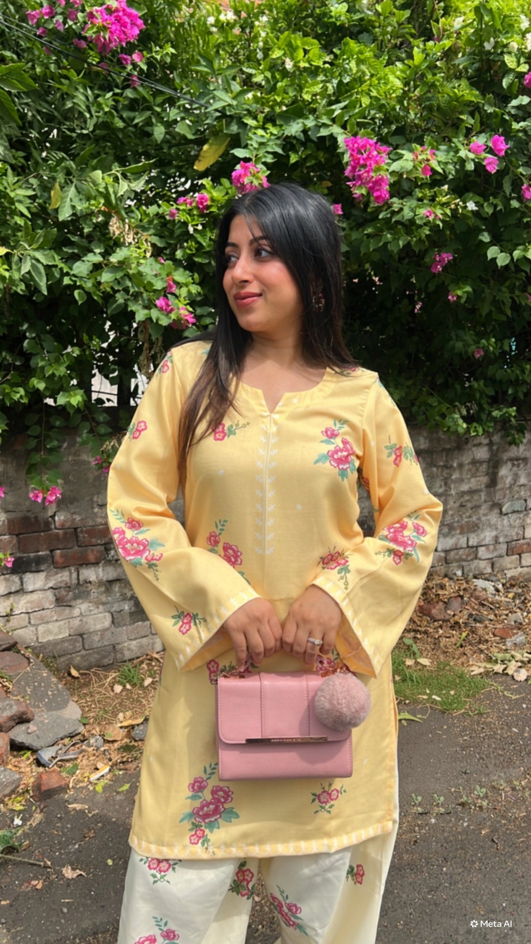 "SAFA"-PRINTED FARSHI FLORAL CO-ORD