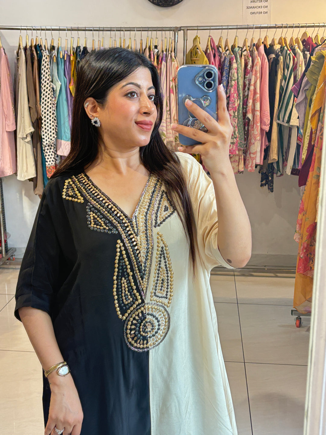 "saaz"-EMBELLISHED TWO PIECE SET
