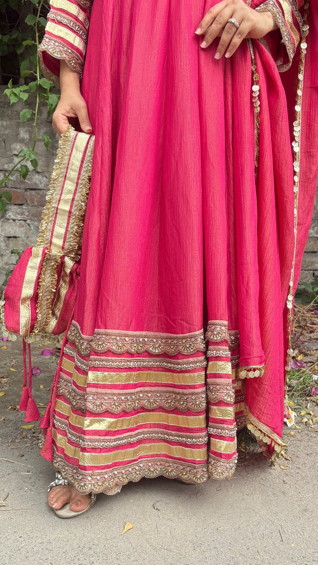 "mehrba"-Three Piece set with potli bag
