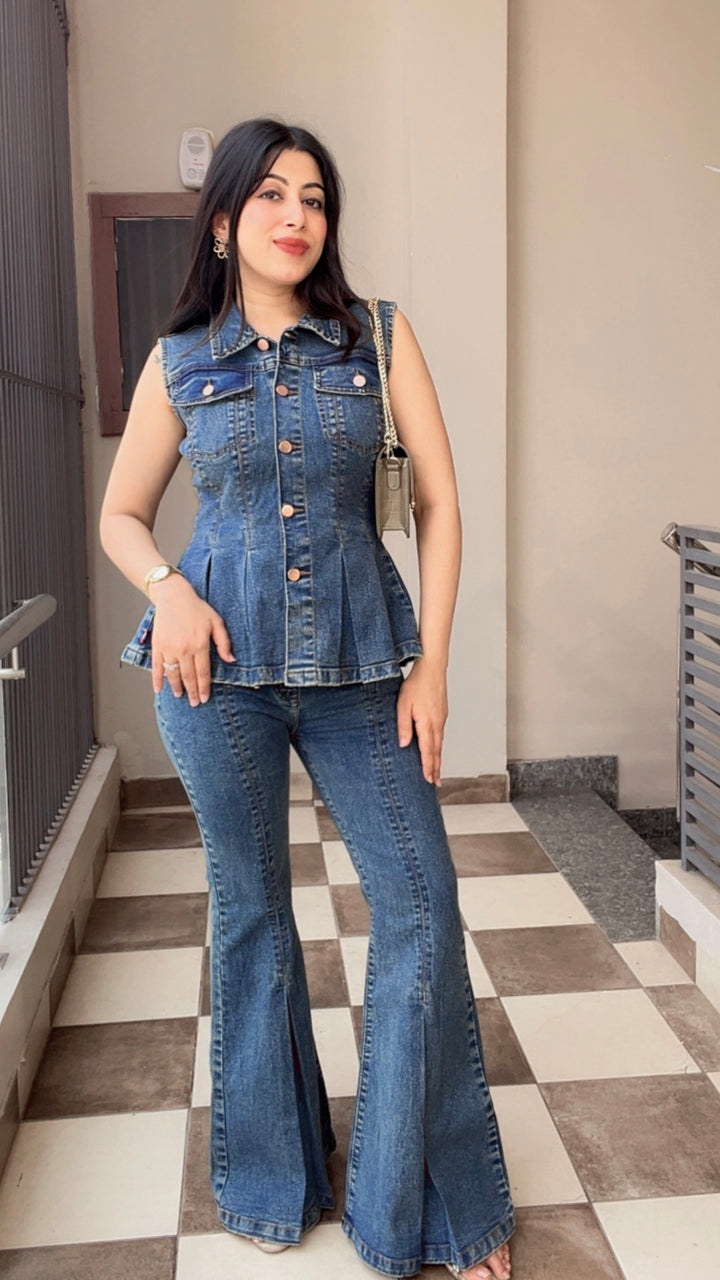 "ZYNA"-DENIM TWO PIECE SET