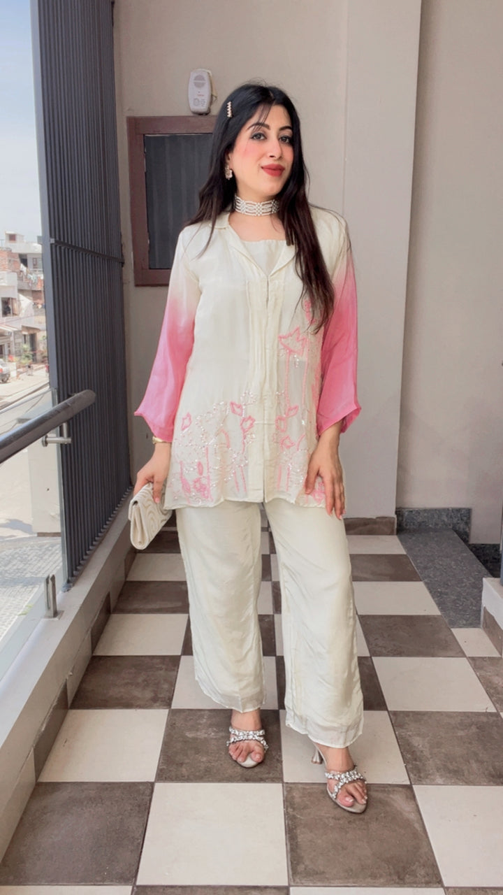 "SMITA"-CREPE HANDWORK CO-ORD WITH INNER
