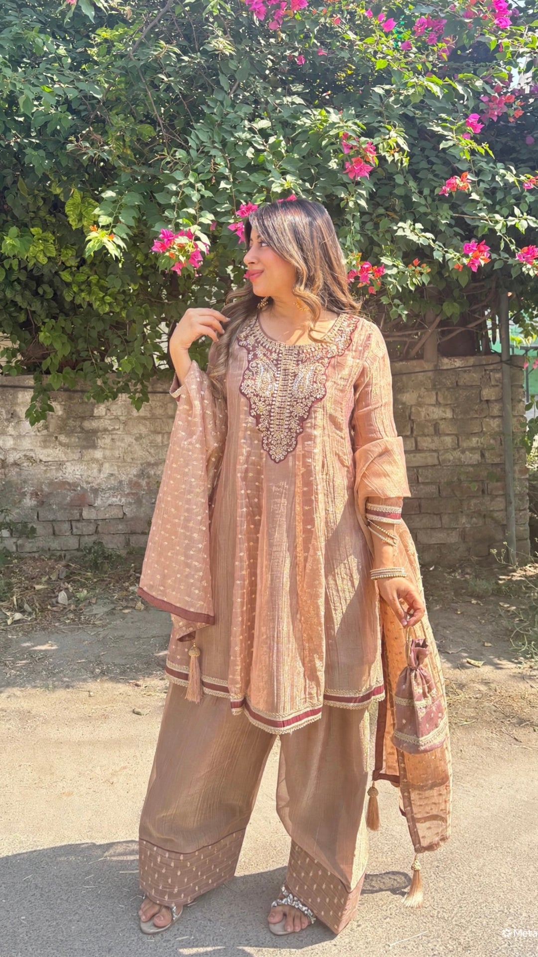 "Bushra"-festive three piece set