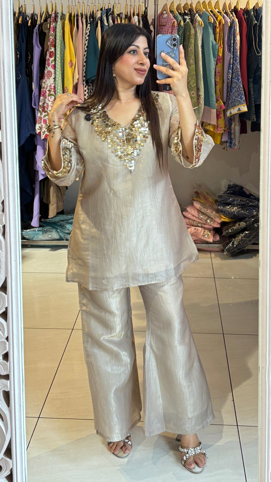 "NORRAH"-Golden TWO PIECE SET