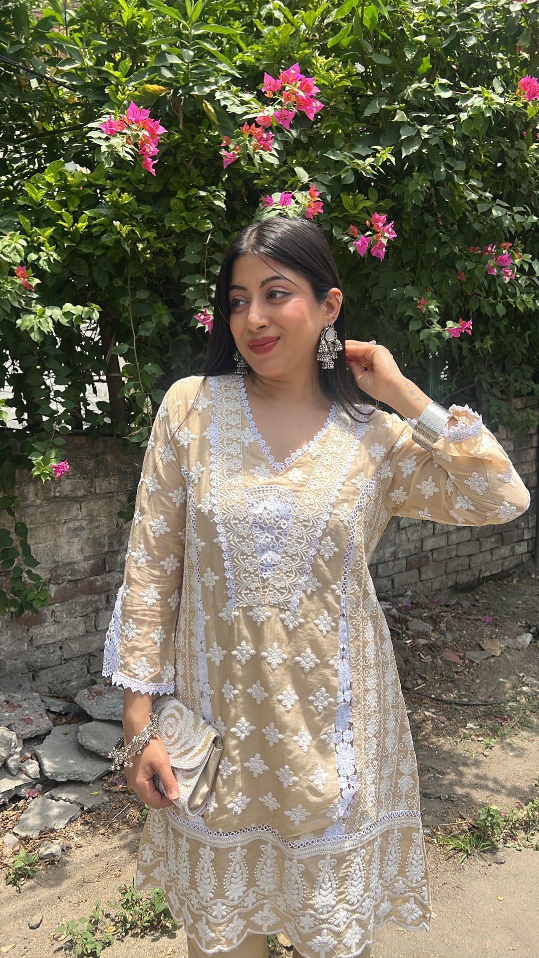 "kasani"-lucknowi kurta set