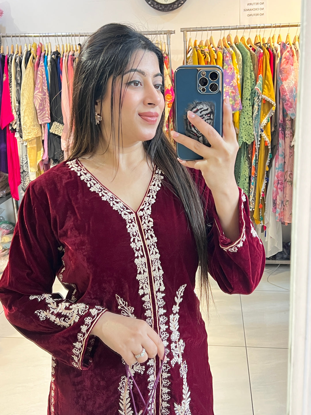 "GURMEHAR"-TULIP PANTS CO-ORD WITH POTLI BAG