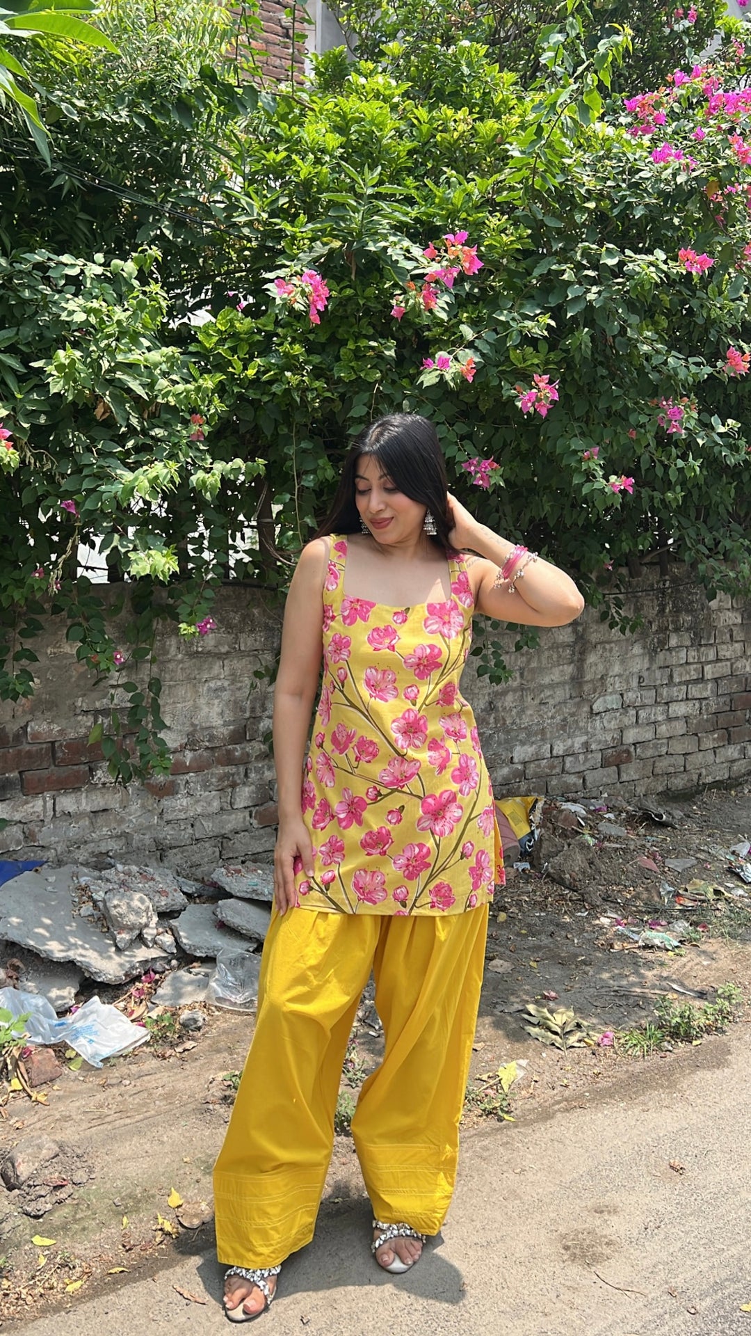 "lily"-floral farshi set