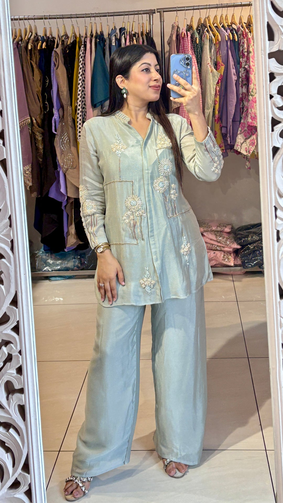 "AMAYA"-festive embellished two piece set