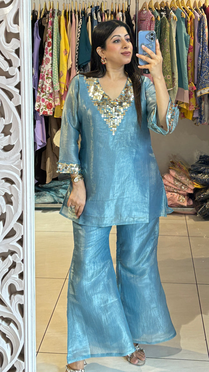 "NORRAH"-Blue TWO PIECE SET