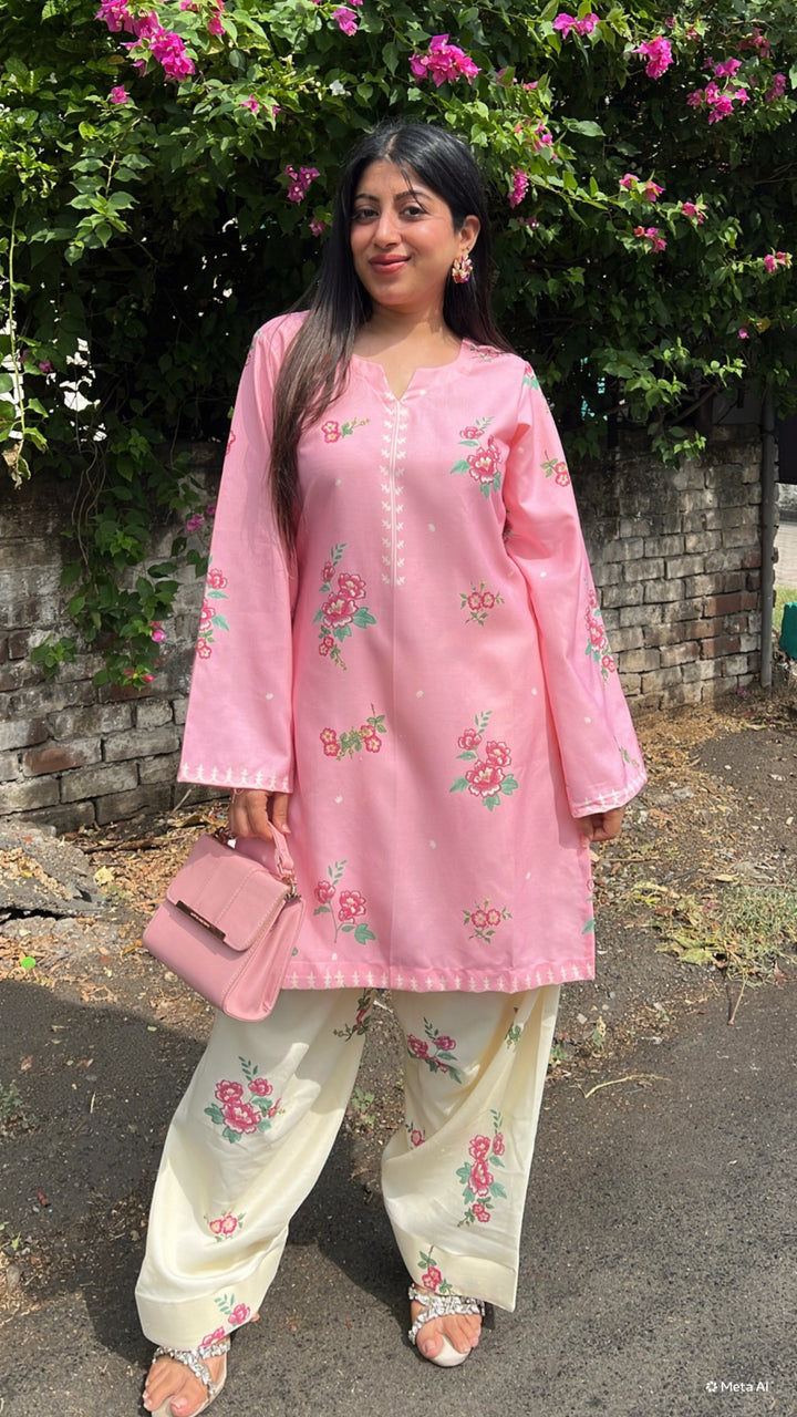 "SAFA"-PRINTED FARSHI FLORAL CO-ORD