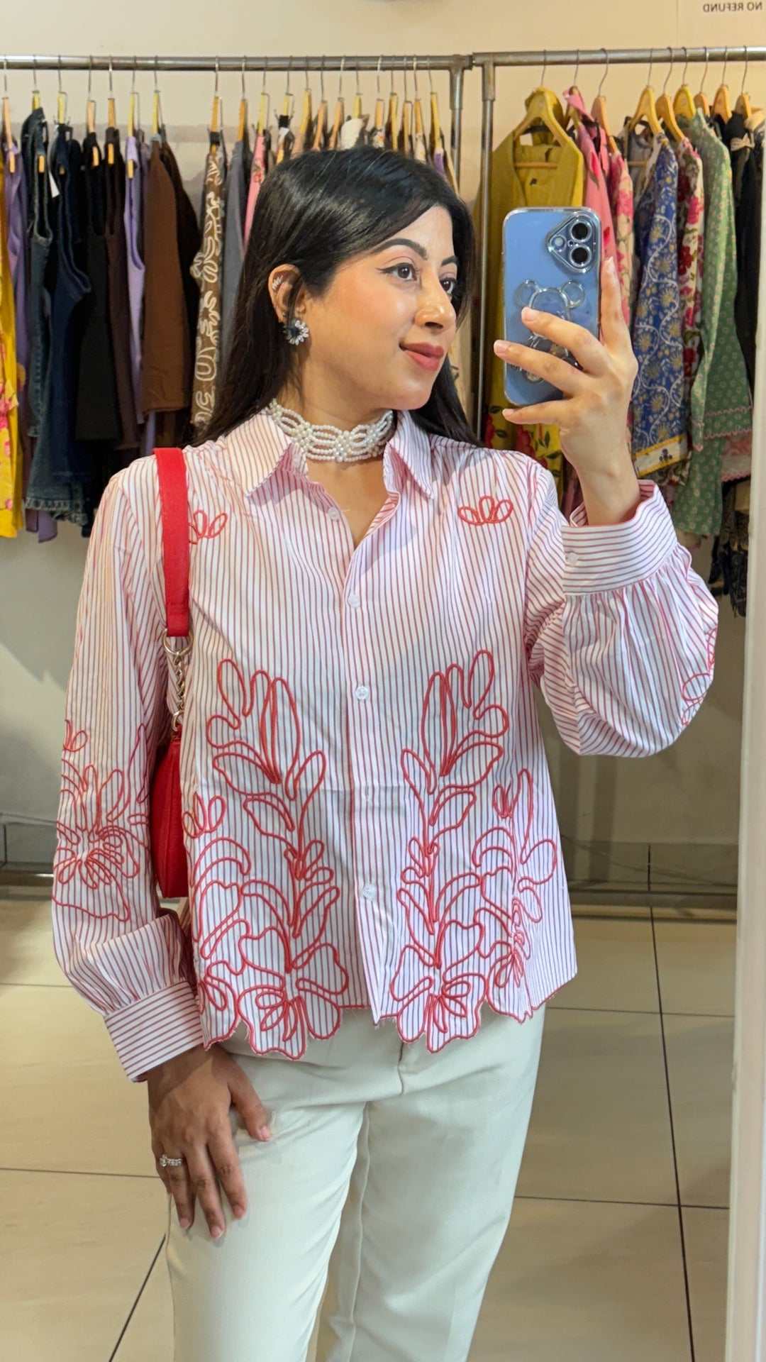"LIAM"-EMBROIDERY SHIRT