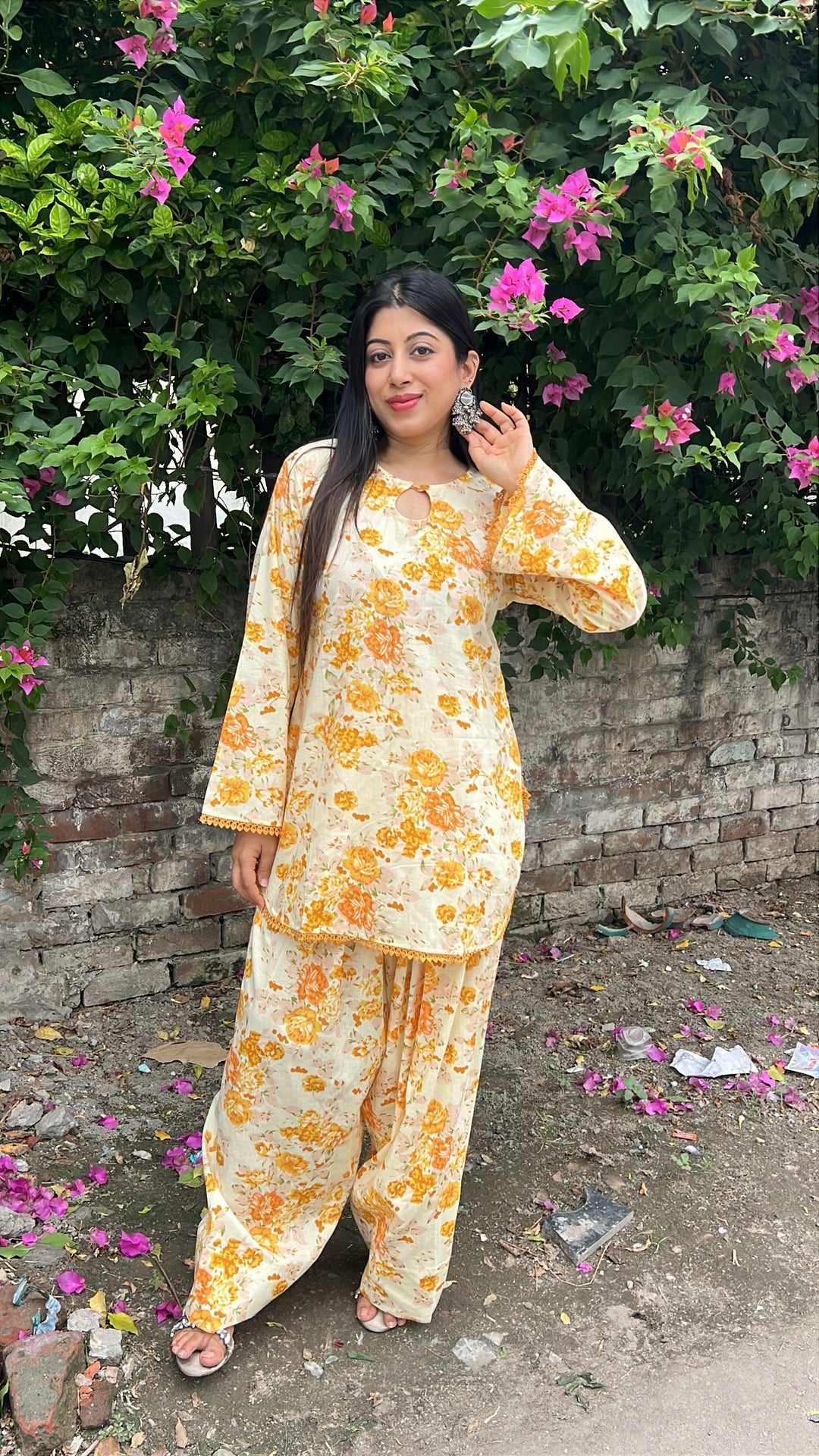 "hoor"-floral farshi set