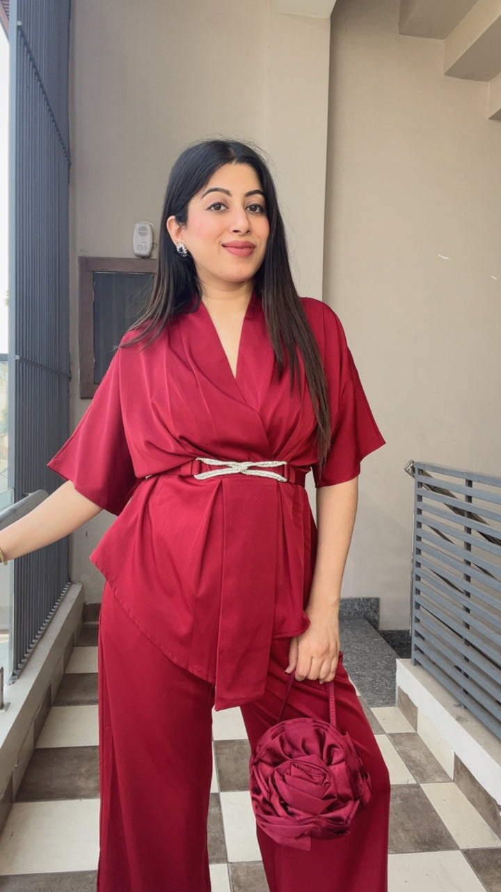 "KIM"-TWO PIECE SET WITH BELT