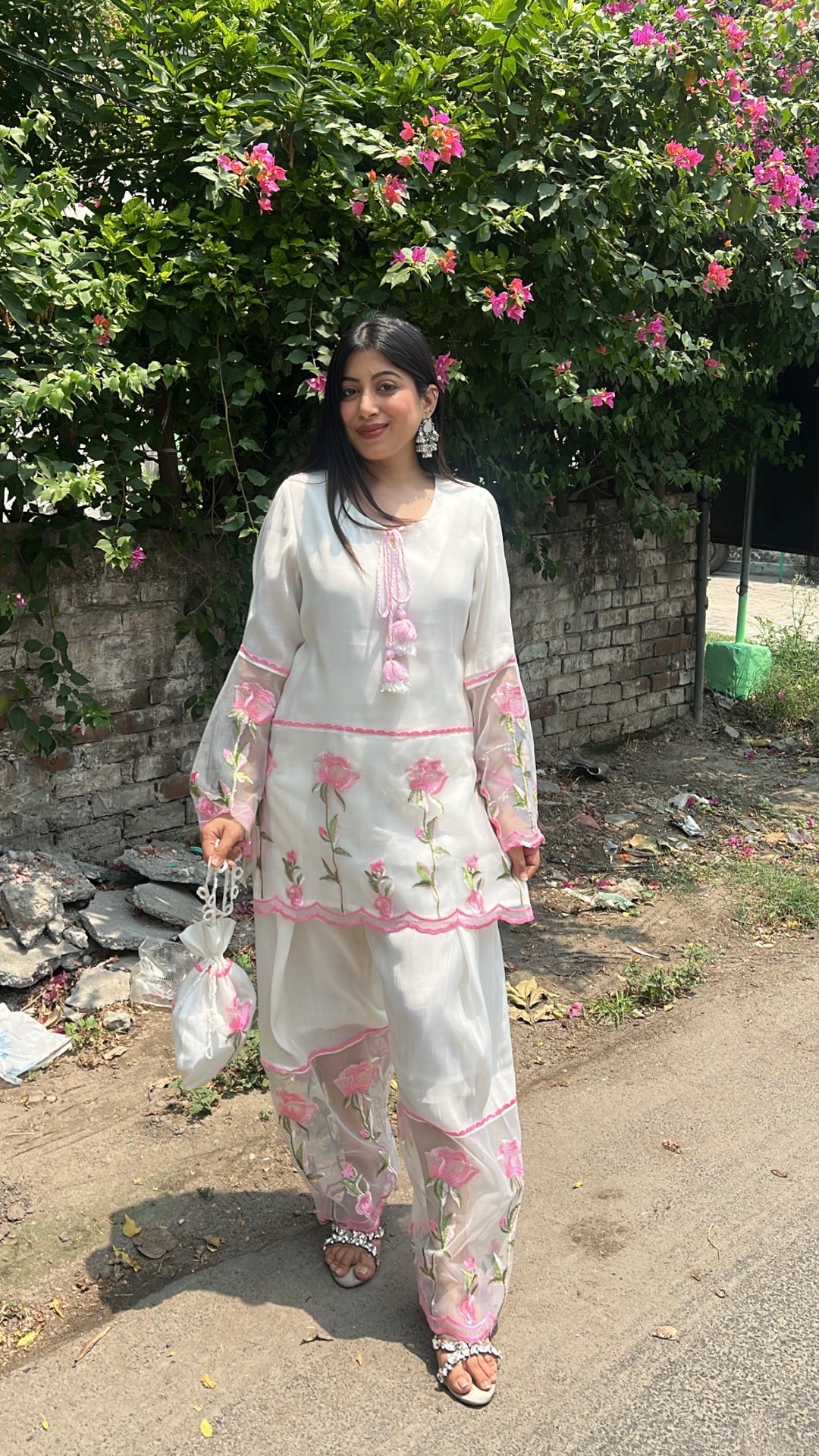 "aizel"-two piece set with potli bag