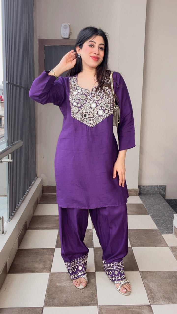 "IRA"-FARSHI SALWAR MIRROR CO-ORD