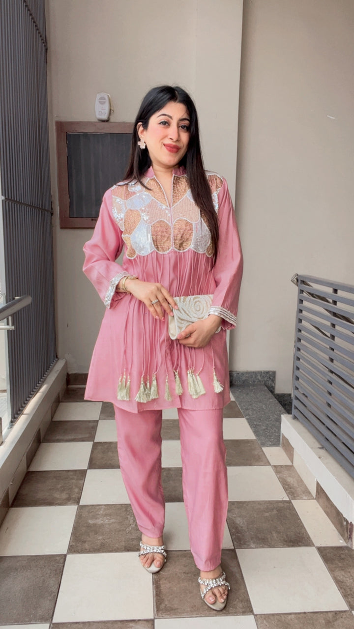 "ADA"-TWO PIECE CO-ORD WITH HANDWORK
