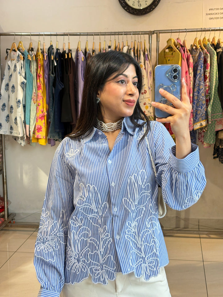 "LIAM"-EMBROIDERY SHIRT