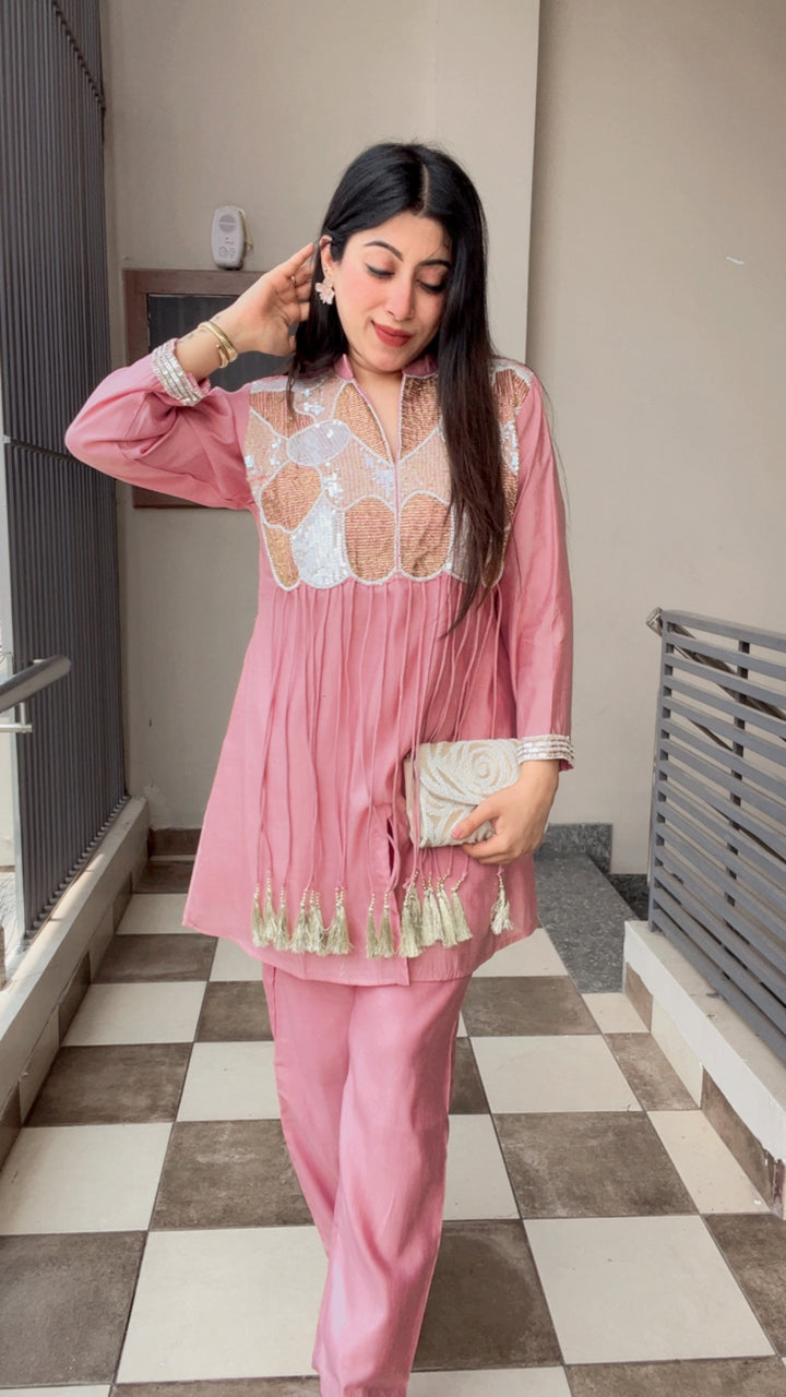 "ADA"-TWO PIECE CO-ORD WITH HANDWORK
