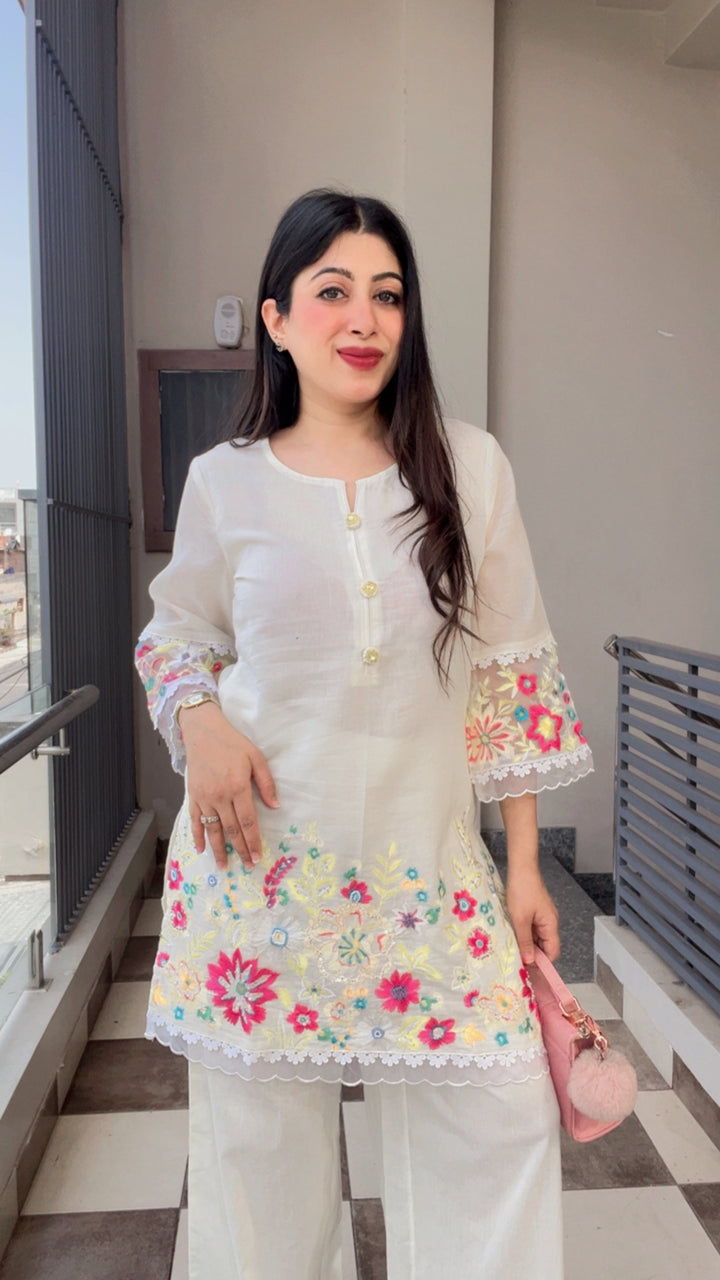 "ELLY"-Floral Embroidered Co ord Set