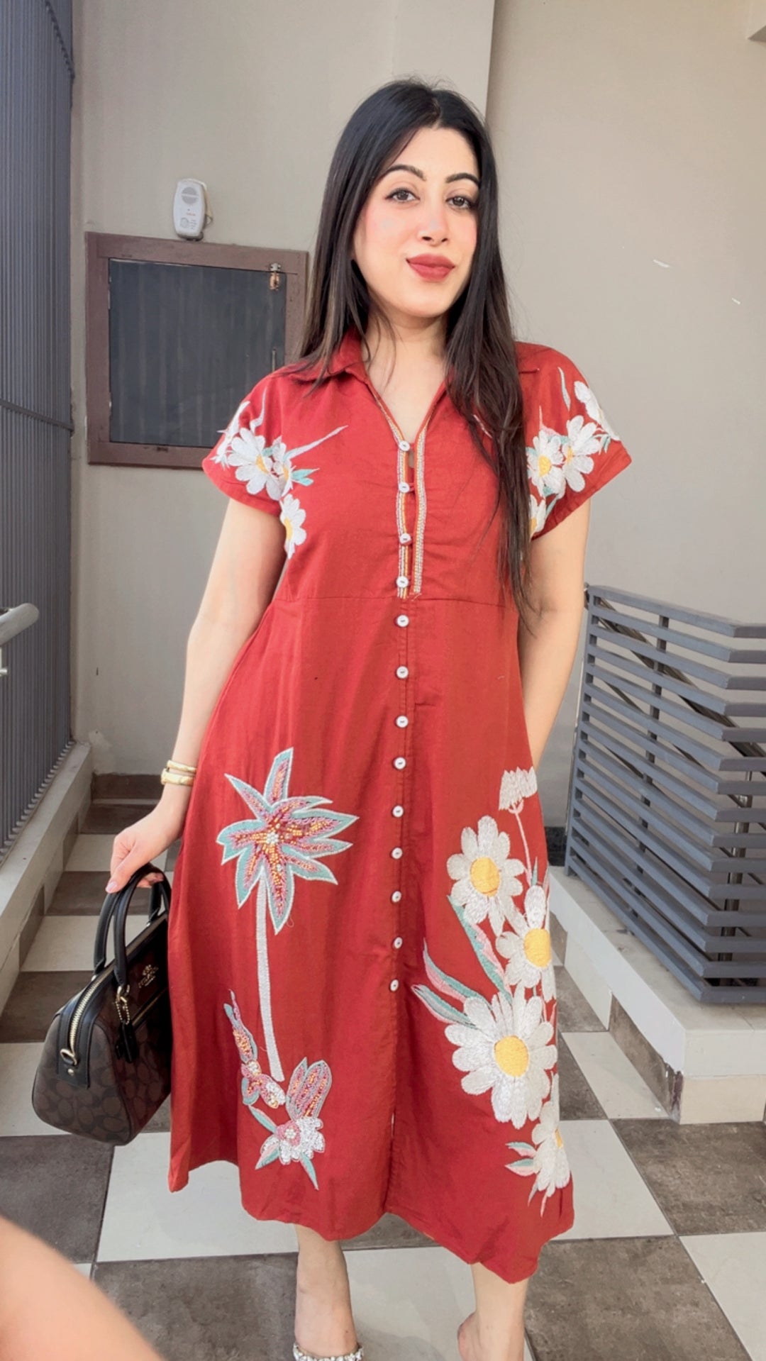 "DAIZY"-FLORAL EMBROIDERY SUMMER DRESS