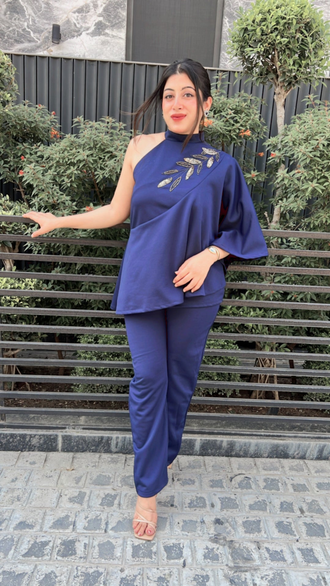 NIHA-2 PC INDO WESTERN  SET WITH HANDWORK