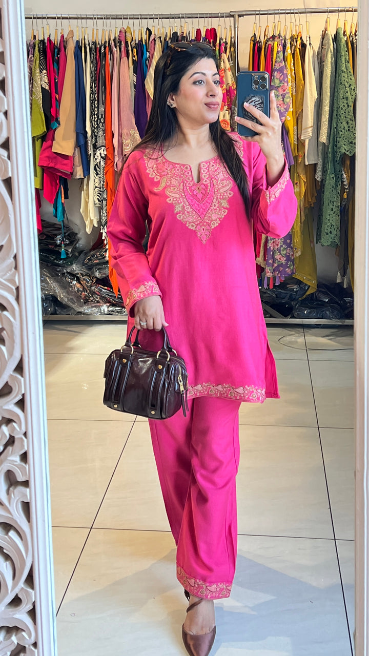 "ISHNIYA"-WINTER EMBROIDERED CO-ORD