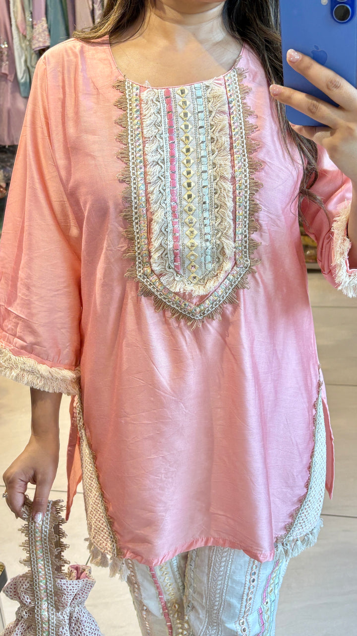 "zainab"-festive set with potli bag