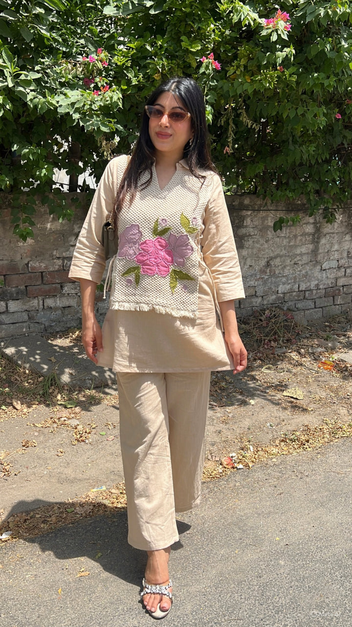 "lily"-floral two piece co-ord
