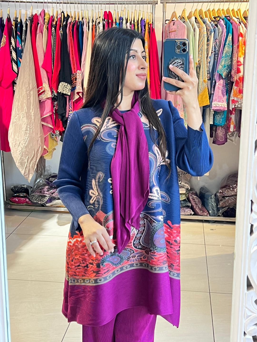 "VANI"-KOREAN CO-ORD WITH SCARF