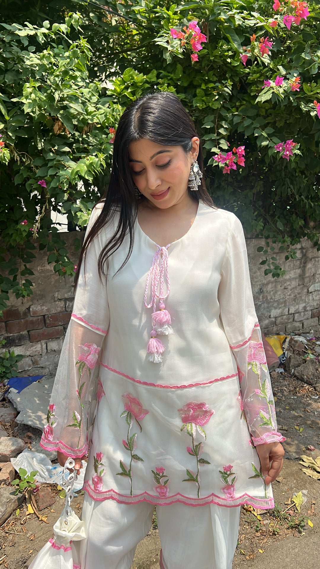 "aizel"-two piece set with potli bag