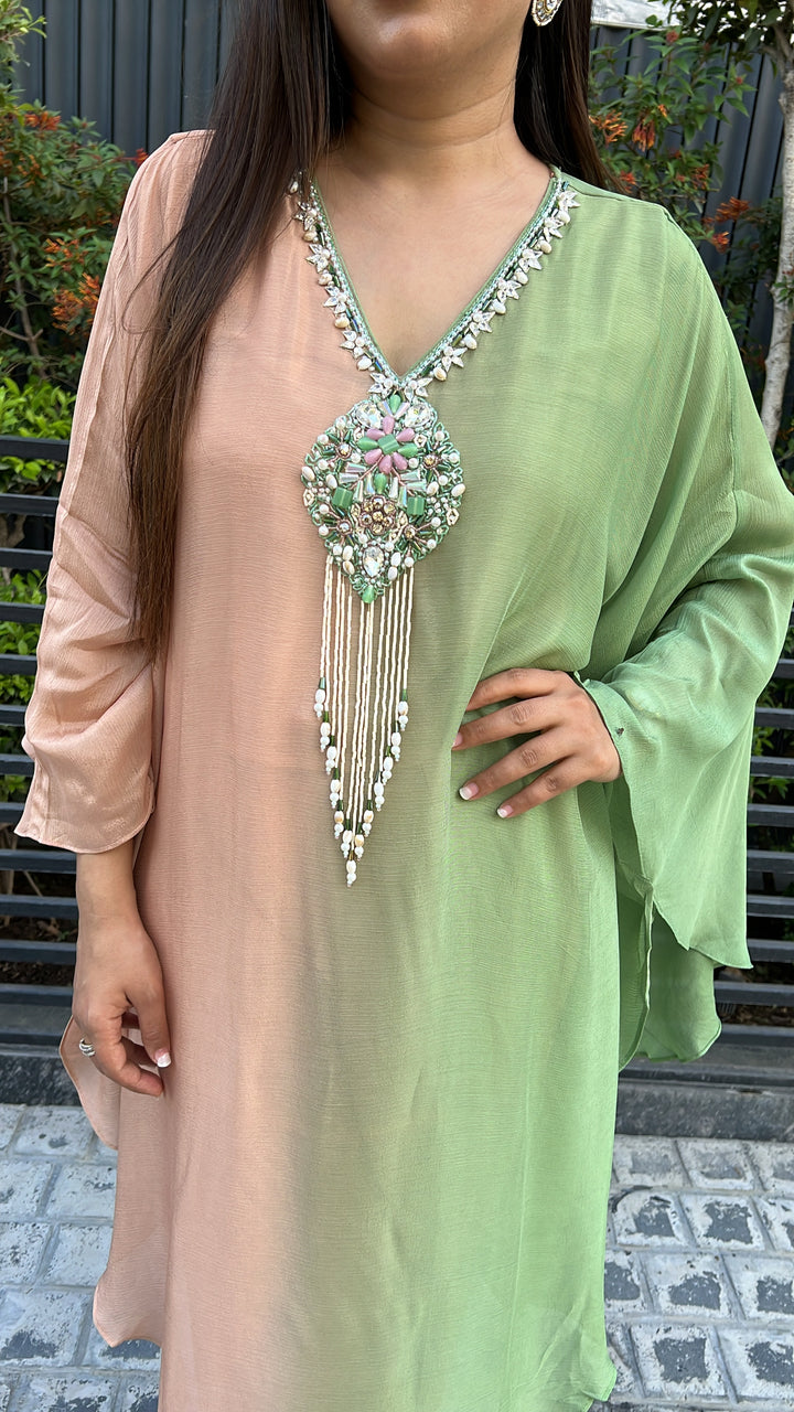 Ombre Indo Western Embellished Set