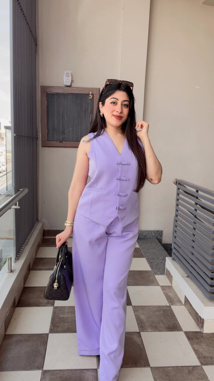 “Chloe”-Lavender Co-Ord Set