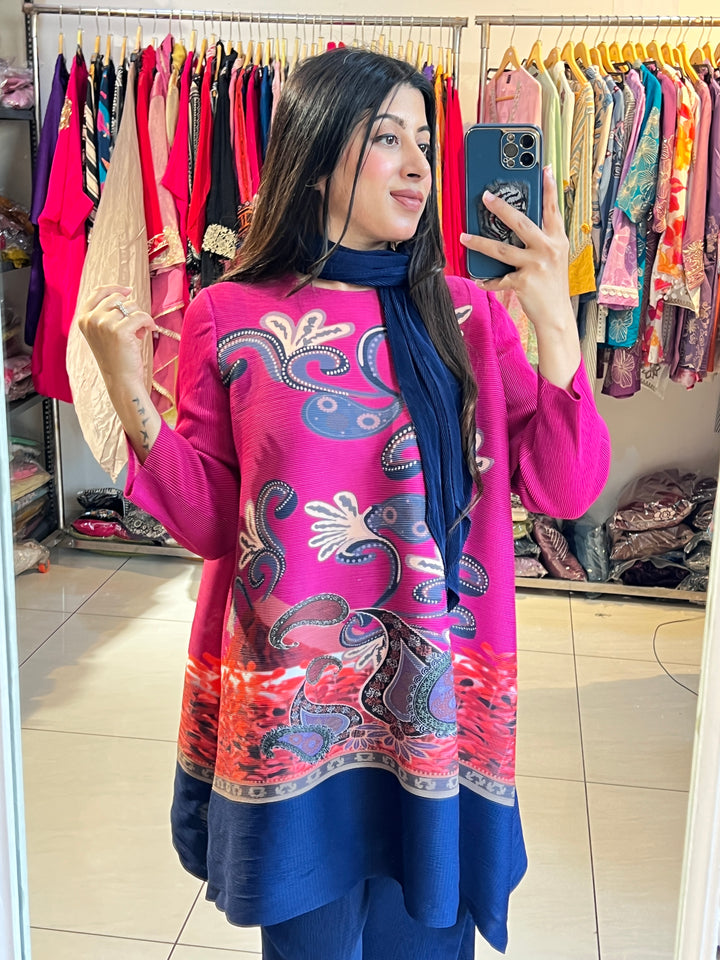 "VANI"-KOREAN CO-ORD WITH SCARF