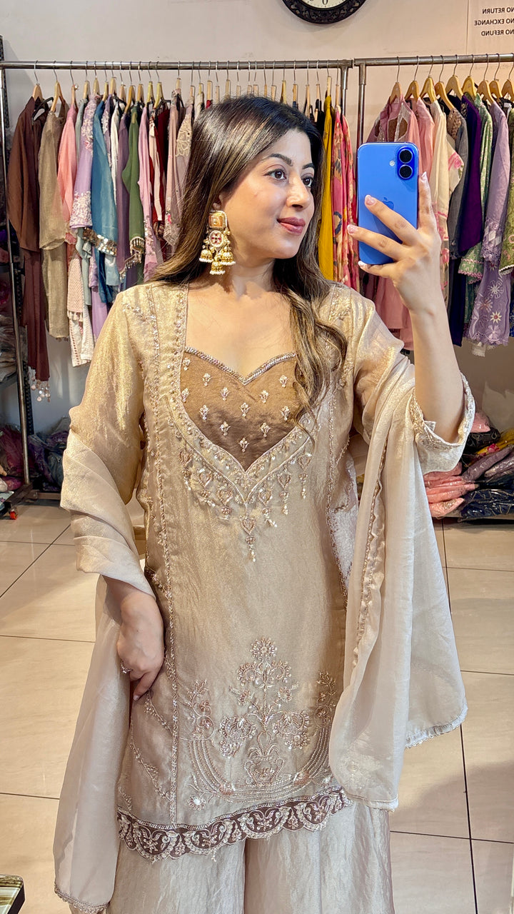 "avira"-festive embellishded three piece suit