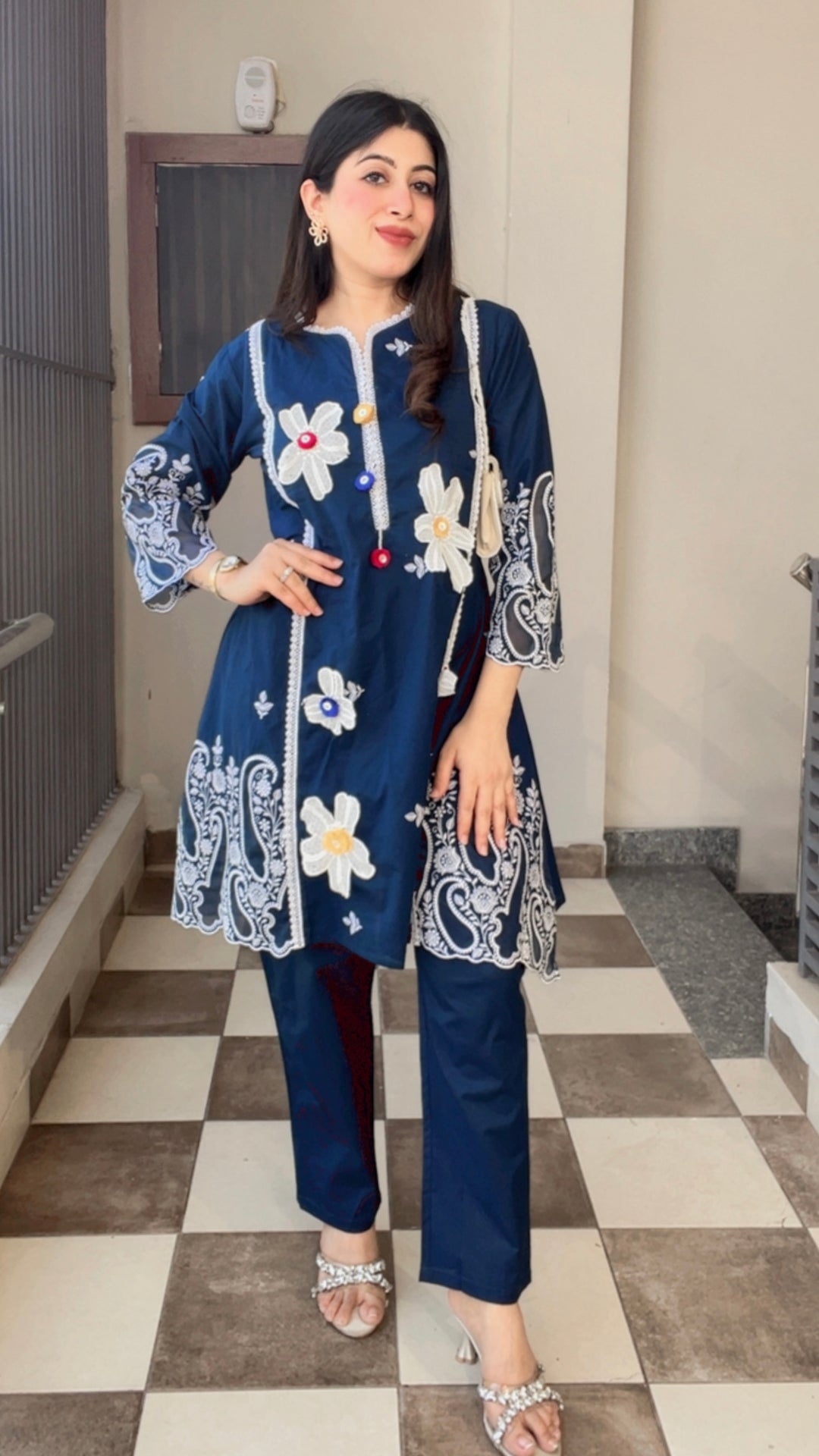 "DIVA"-FLORAL EMBROIDERY  CO-ORD