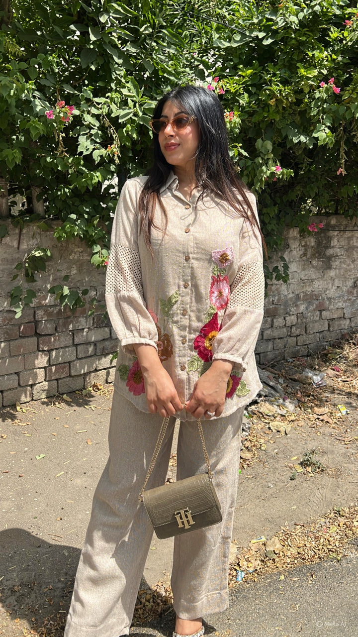 "lily"-floral two piece co-ord