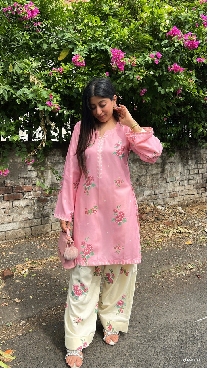 "SAFA"-PRINTED FARSHI FLORAL CO-ORD