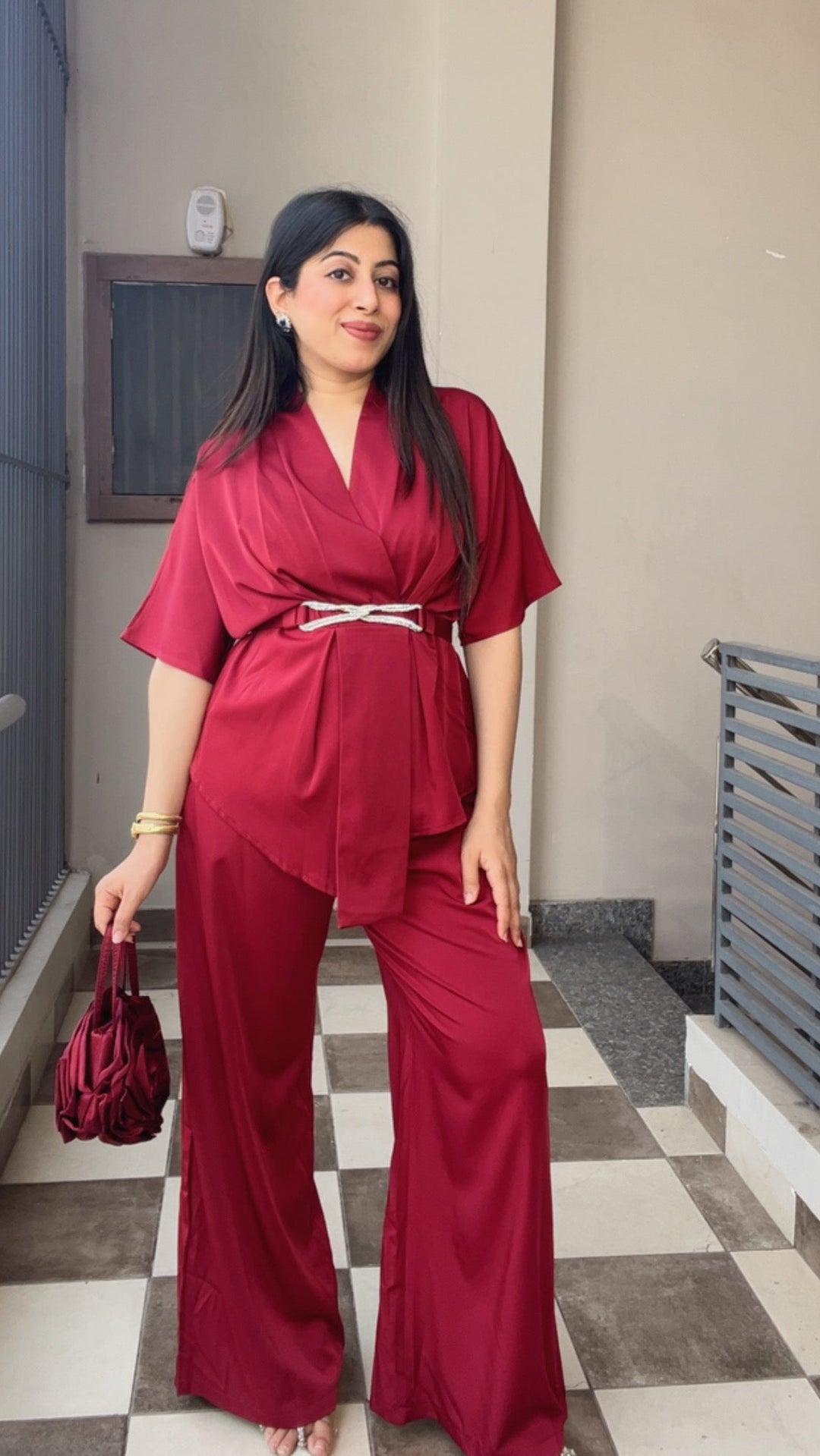"KIM"-TWO PIECE SET WITH BELT