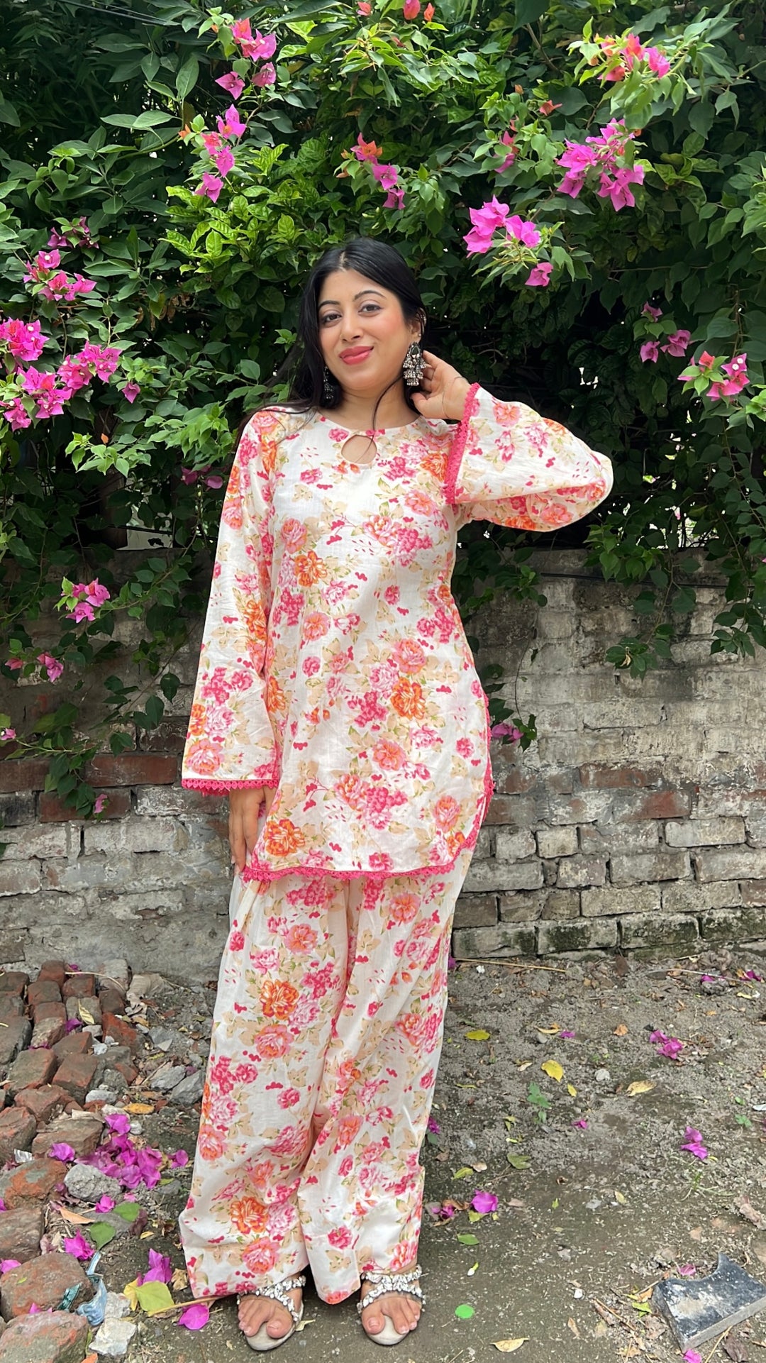 "hoor"-floral farshi set