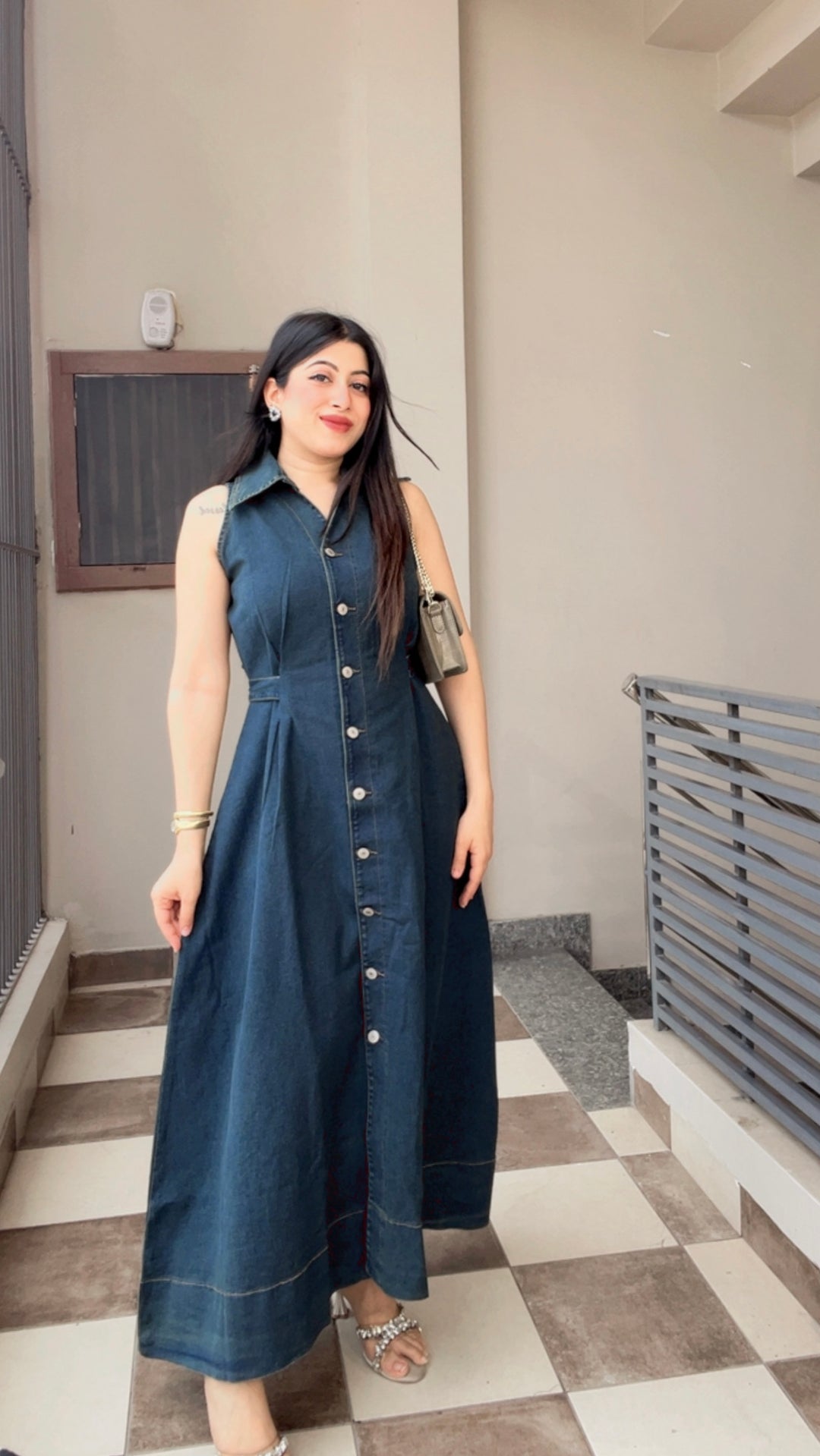 "ZYNA"-DENIM DRESS