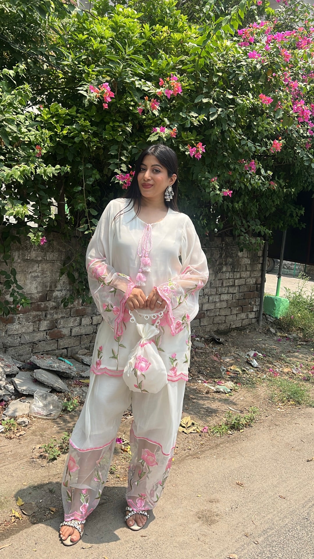 "aizel"-two piece set with potli bag