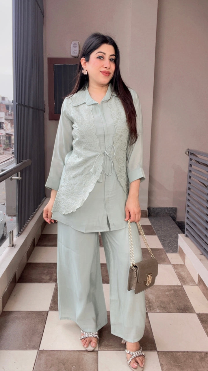 "LEVI"-PASTEL GREEN  CO-ORD